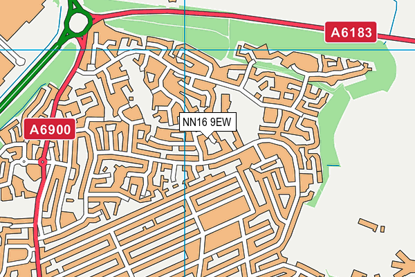 NN16 9EW map - OS VectorMap District (Ordnance Survey)