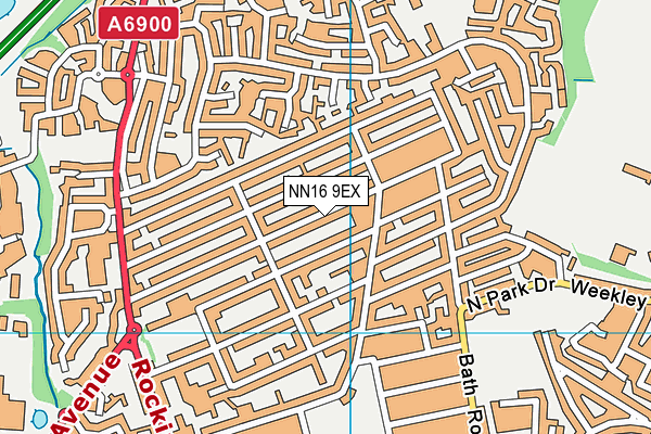 NN16 9EX map - OS VectorMap District (Ordnance Survey)
