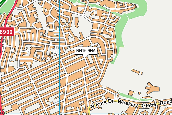 NN16 9HA map - OS VectorMap District (Ordnance Survey)