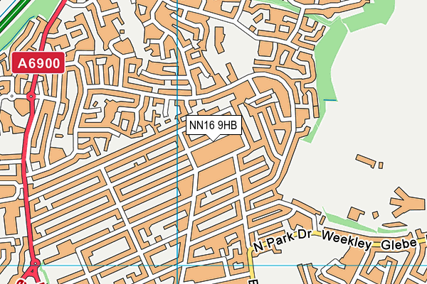 NN16 9HB map - OS VectorMap District (Ordnance Survey)
