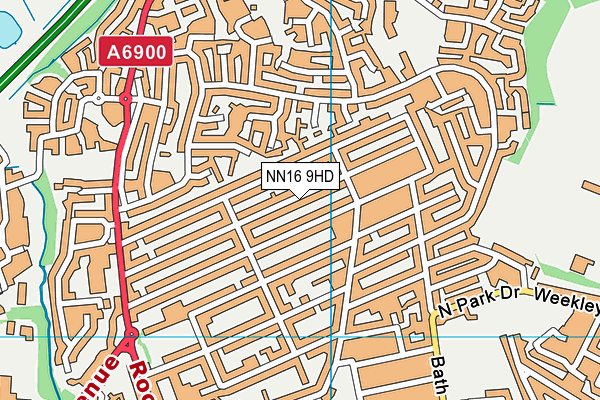NN16 9HD map - OS VectorMap District (Ordnance Survey)
