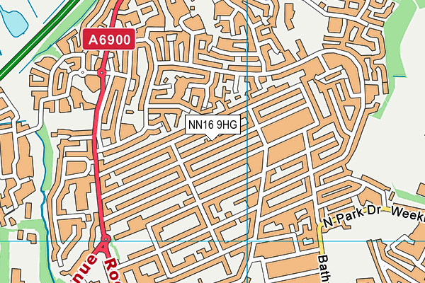 NN16 9HG map - OS VectorMap District (Ordnance Survey)
