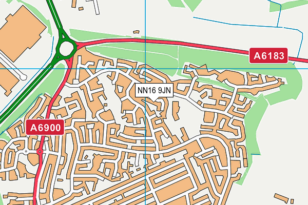 NN16 9JN map - OS VectorMap District (Ordnance Survey)