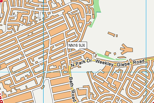 NN16 9JX map - OS VectorMap District (Ordnance Survey)