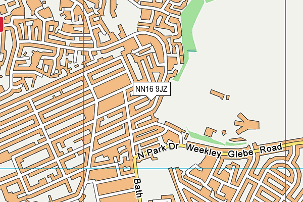 NN16 9JZ map - OS VectorMap District (Ordnance Survey)