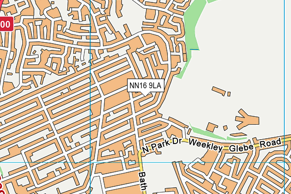 NN16 9LA map - OS VectorMap District (Ordnance Survey)