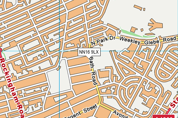 NN16 9LX map - OS VectorMap District (Ordnance Survey)