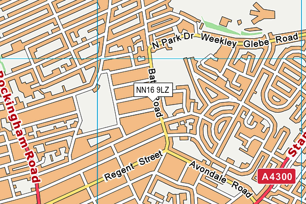NN16 9LZ map - OS VectorMap District (Ordnance Survey)