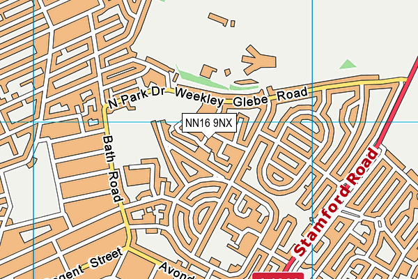 NN16 9NX map - OS VectorMap District (Ordnance Survey)