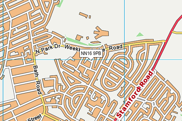 NN16 9PB map - OS VectorMap District (Ordnance Survey)