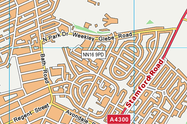 NN16 9PD map - OS VectorMap District (Ordnance Survey)