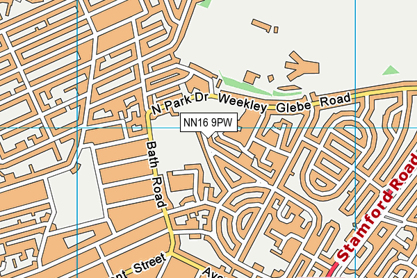 NN16 9PW map - OS VectorMap District (Ordnance Survey)