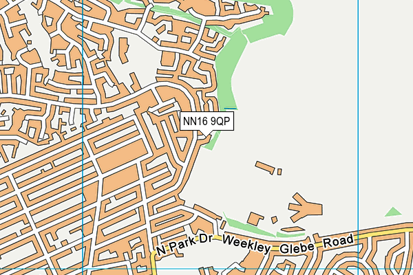 NN16 9QP map - OS VectorMap District (Ordnance Survey)