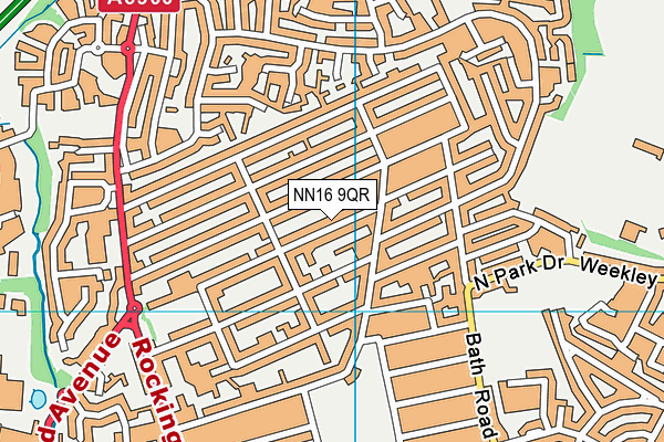 NN16 9QR map - OS VectorMap District (Ordnance Survey)