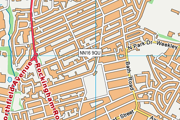 NN16 9QU map - OS VectorMap District (Ordnance Survey)