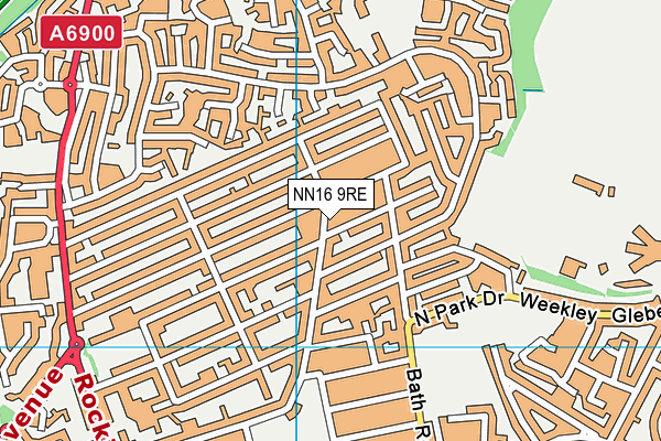 NN16 9RE map - OS VectorMap District (Ordnance Survey)