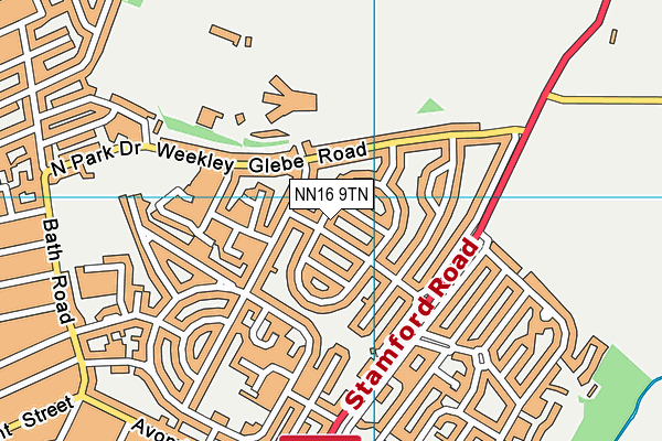NN16 9TN map - OS VectorMap District (Ordnance Survey)