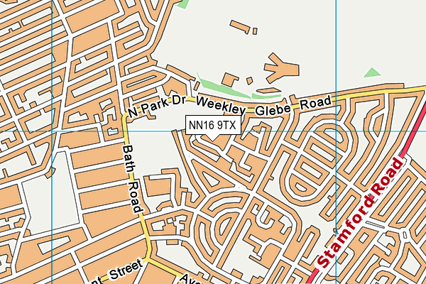 NN16 9TX map - OS VectorMap District (Ordnance Survey)
