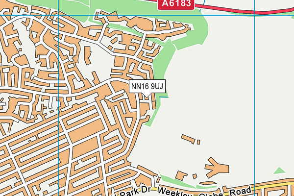 NN16 9UJ map - OS VectorMap District (Ordnance Survey)