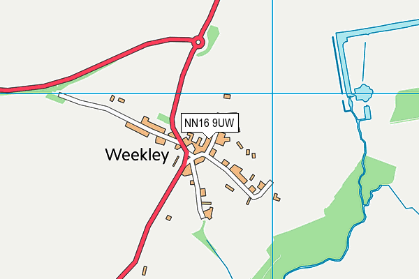 NN16 9UW map - OS VectorMap District (Ordnance Survey)
