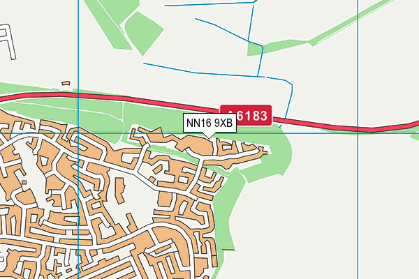 NN16 9XB map - OS VectorMap District (Ordnance Survey)