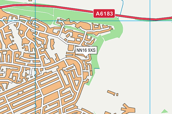 NN16 9XS map - OS VectorMap District (Ordnance Survey)