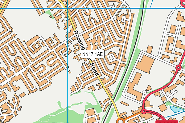 NN17 1AE map - OS VectorMap District (Ordnance Survey)