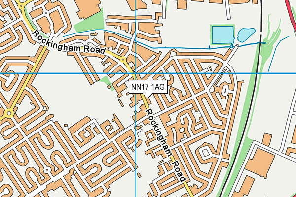 NN17 1AG map - OS VectorMap District (Ordnance Survey)
