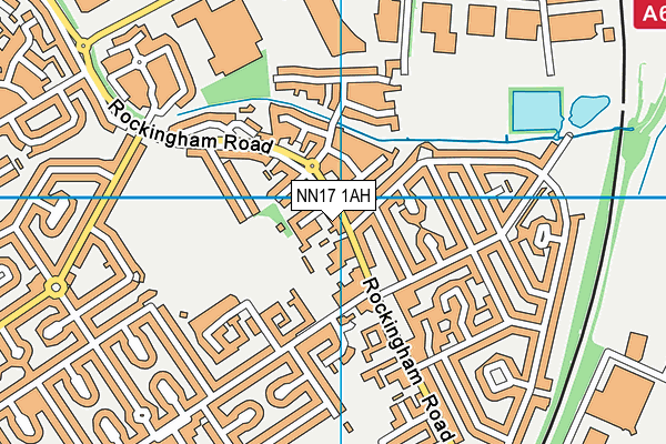 NN17 1AH map - OS VectorMap District (Ordnance Survey)