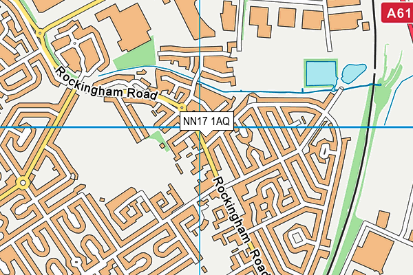 NN17 1AQ map - OS VectorMap District (Ordnance Survey)