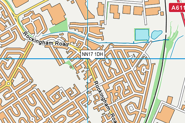 NN17 1DH map - OS VectorMap District (Ordnance Survey)