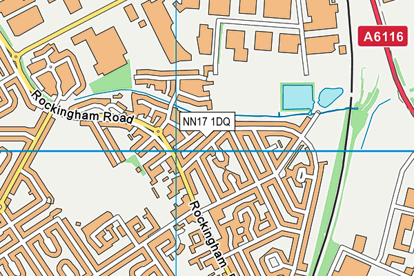 NN17 1DQ map - OS VectorMap District (Ordnance Survey)