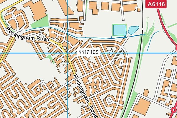 NN17 1DS map - OS VectorMap District (Ordnance Survey)