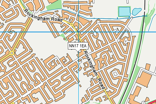 NN17 1EA map - OS VectorMap District (Ordnance Survey)