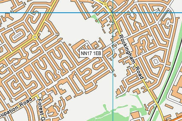 NN17 1EB map - OS VectorMap District (Ordnance Survey)