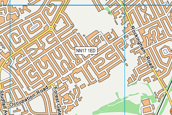 NN17 1ED map - OS VectorMap District (Ordnance Survey)