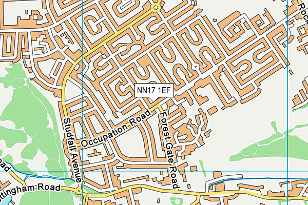 NN17 1EF map - OS VectorMap District (Ordnance Survey)