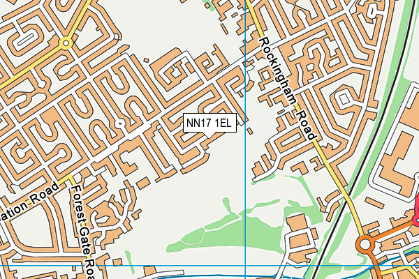 NN17 1EL map - OS VectorMap District (Ordnance Survey)