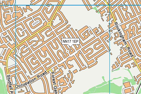 NN17 1EP map - OS VectorMap District (Ordnance Survey)