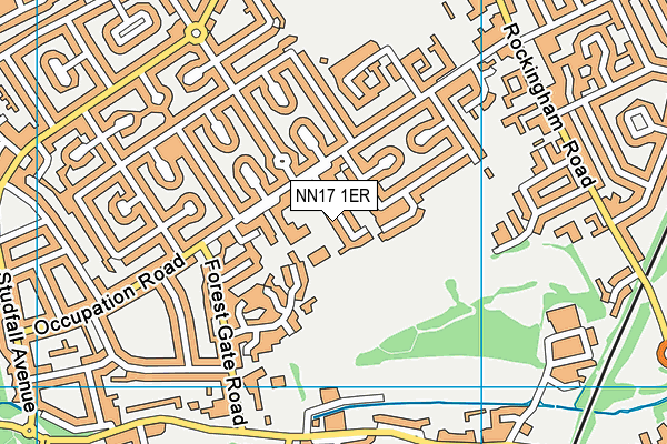 NN17 1ER map - OS VectorMap District (Ordnance Survey)