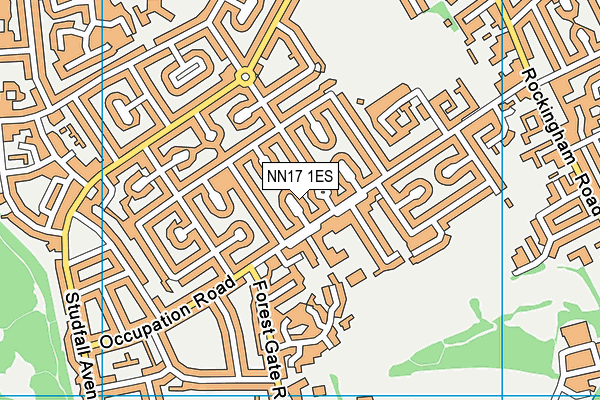 NN17 1ES map - OS VectorMap District (Ordnance Survey)