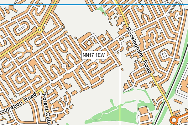 NN17 1EW map - OS VectorMap District (Ordnance Survey)