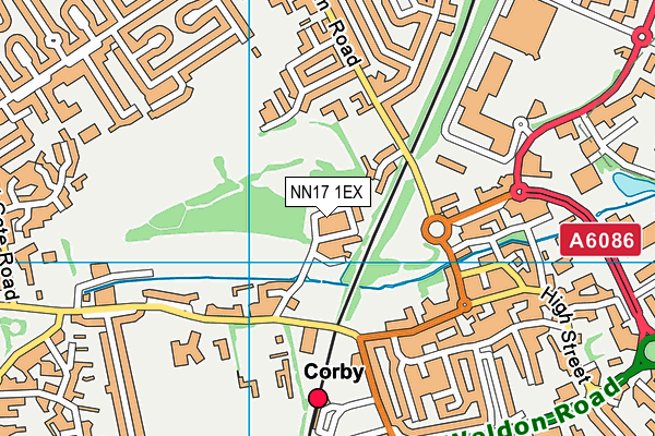 NN17 1EX map - OS VectorMap District (Ordnance Survey)