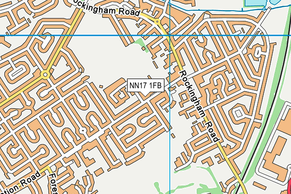 NN17 1FB map - OS VectorMap District (Ordnance Survey)