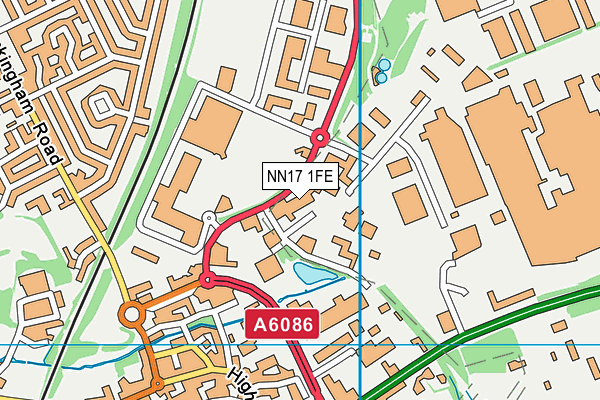 NN17 1FE map - OS VectorMap District (Ordnance Survey)