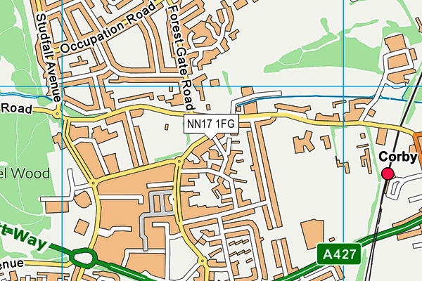 NN17 1FG map - OS VectorMap District (Ordnance Survey)