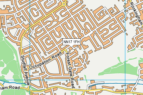 NN17 1FH map - OS VectorMap District (Ordnance Survey)