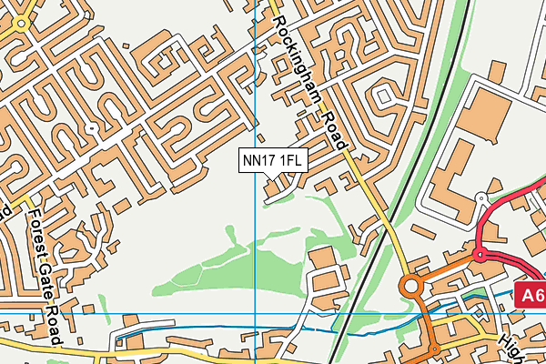 NN17 1FL map - OS VectorMap District (Ordnance Survey)