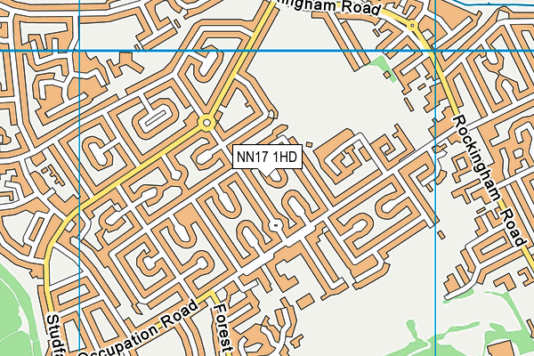 NN17 1HD map - OS VectorMap District (Ordnance Survey)