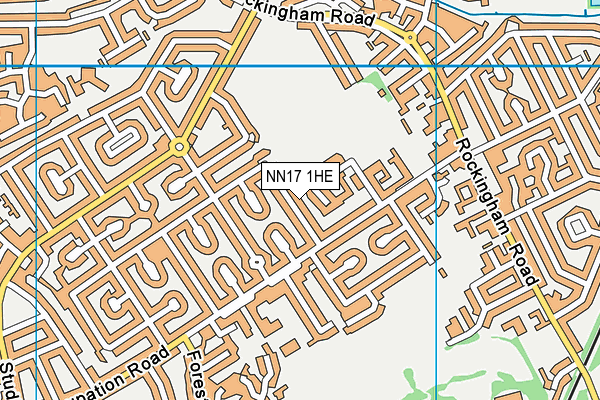 NN17 1HE map - OS VectorMap District (Ordnance Survey)